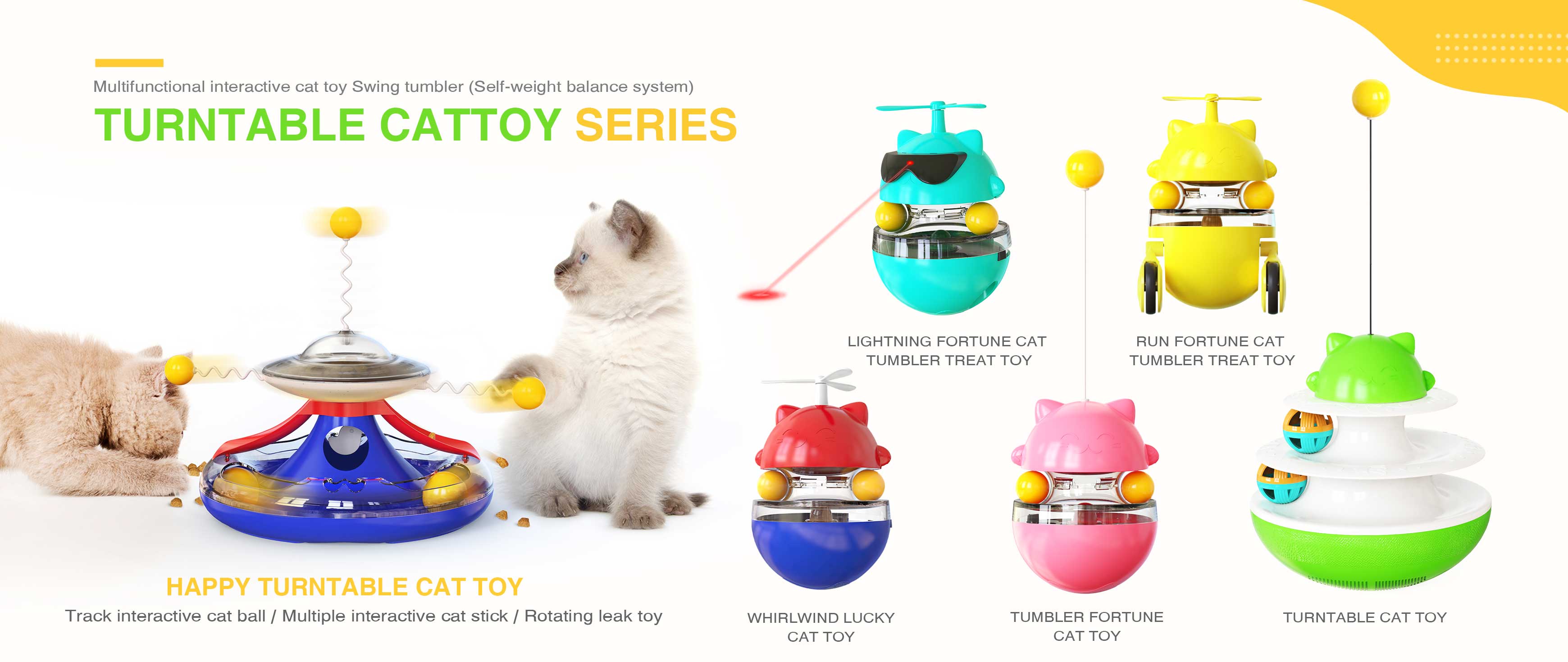  XIAOGO Cat Treat Dispenser Toys Interactive Kitten